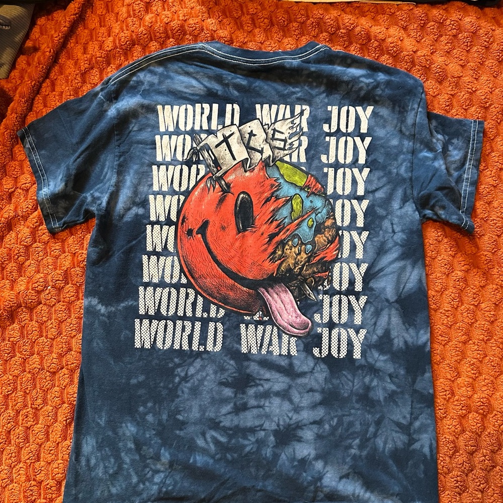 Chainsmokers World War Joy Merch Tee Blue Tie-dye - Medium